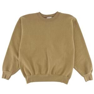 90s blank solid tan crewneck sweatshirt 1990s vintage